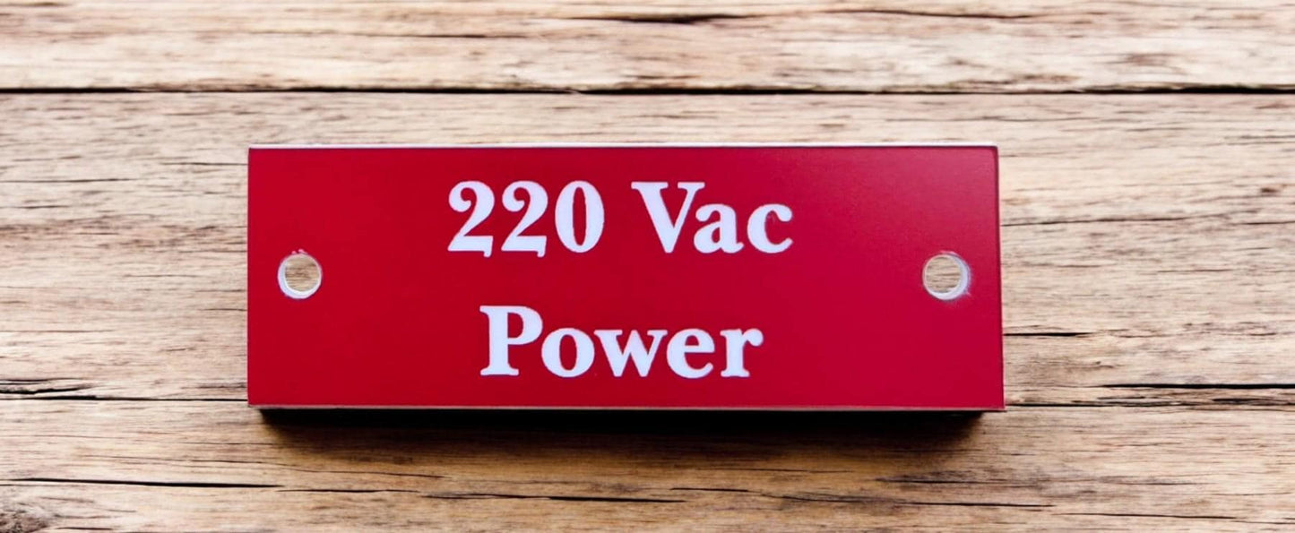 Personalized Custom Engraved Acrylic Plastic Name Plate, Award Plaque, Trophy, Electrical Industrial Sign, Equipment Tool Tag, Taxidermy