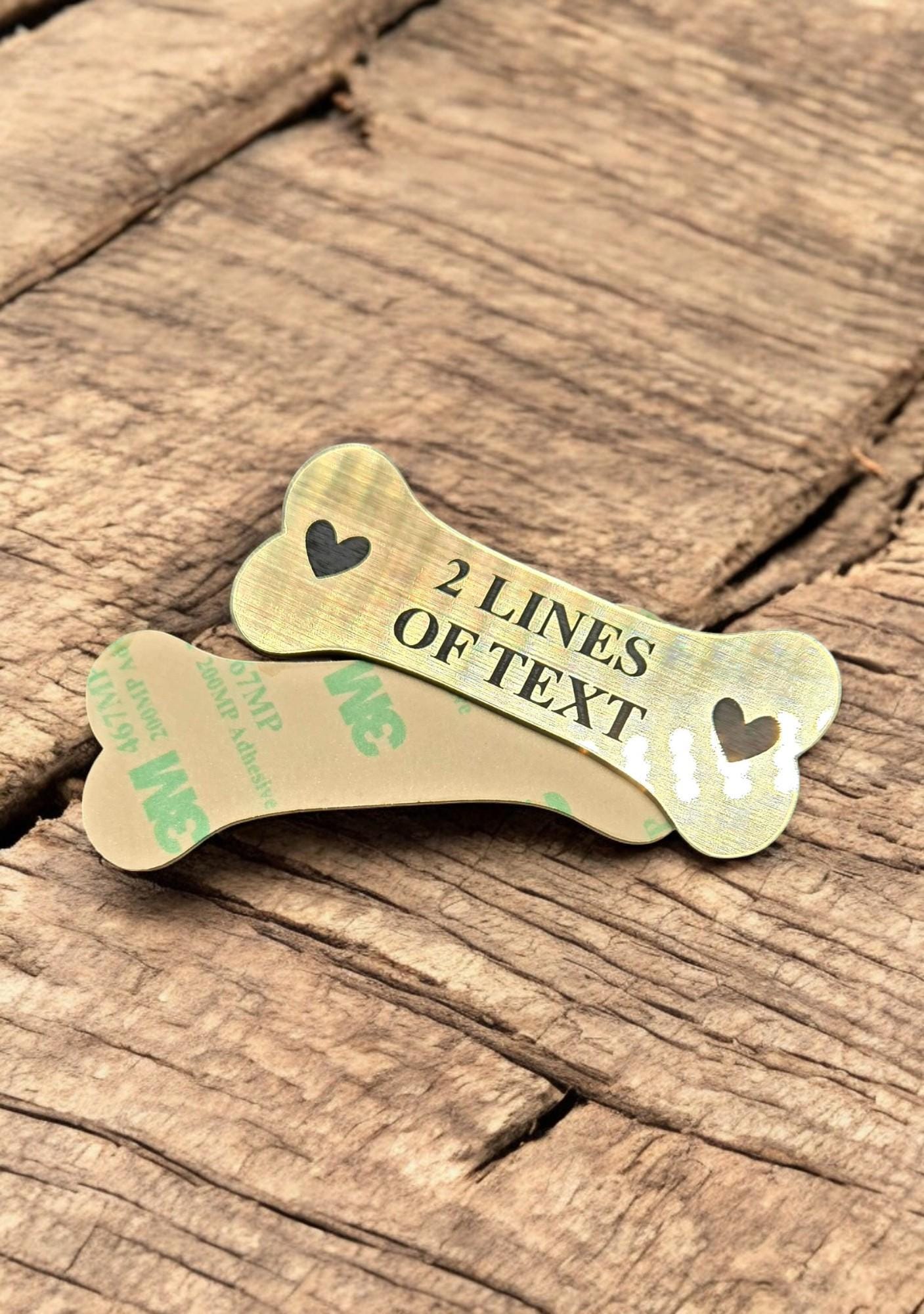 Personalized Custom Engraved Plastic Acrylic Plaque, Dog Name Plate Tag, Dog Bone Shape Sign, Trophy Plate, Dog Pet Memorial Tag, Dog Bone
