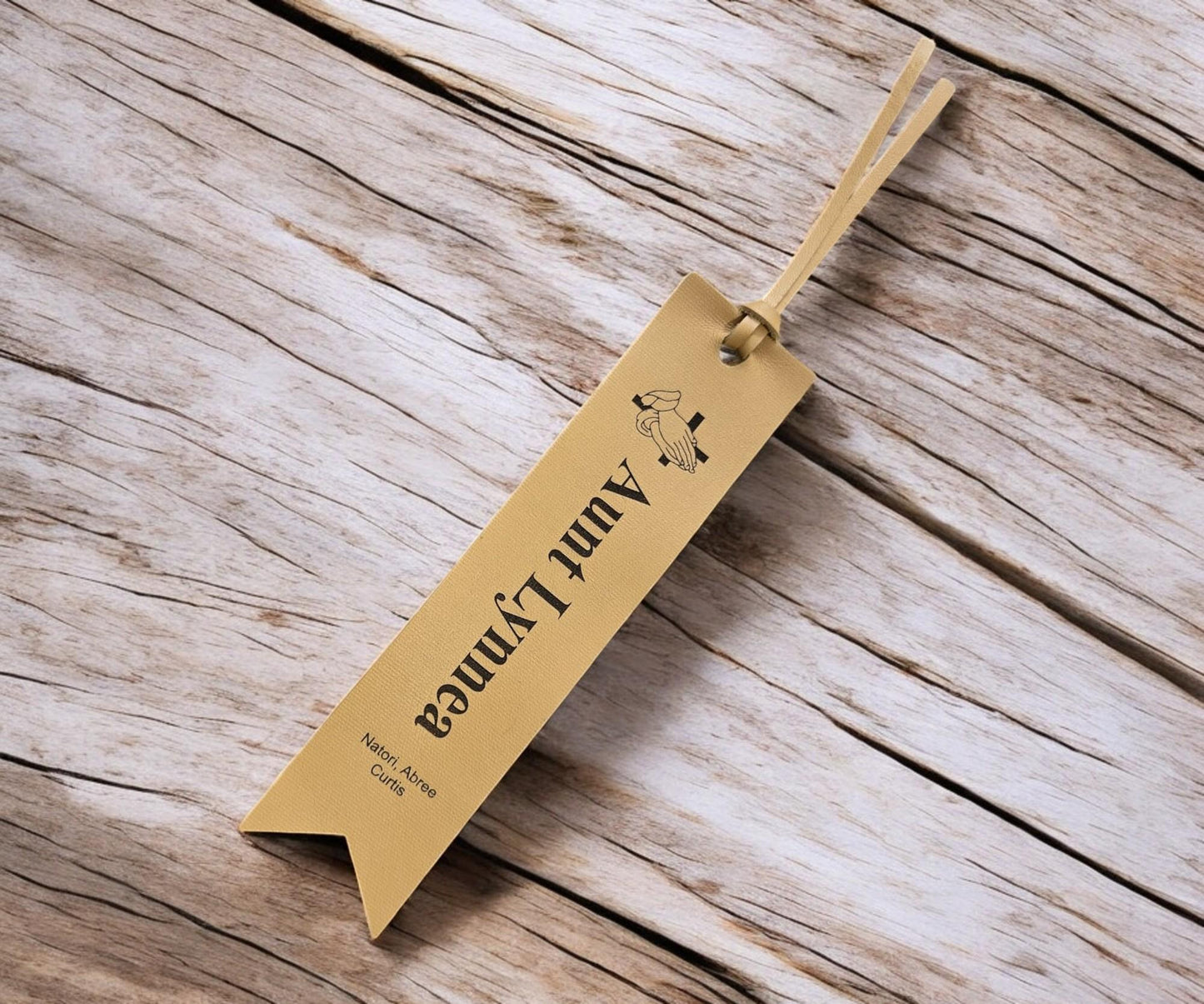 Personalized Leather Name Bookmark, Custom Engraved Leather Bookmark, Gift for Booklover, Grandchild Birthday Gift, Book Reading Enthusiast