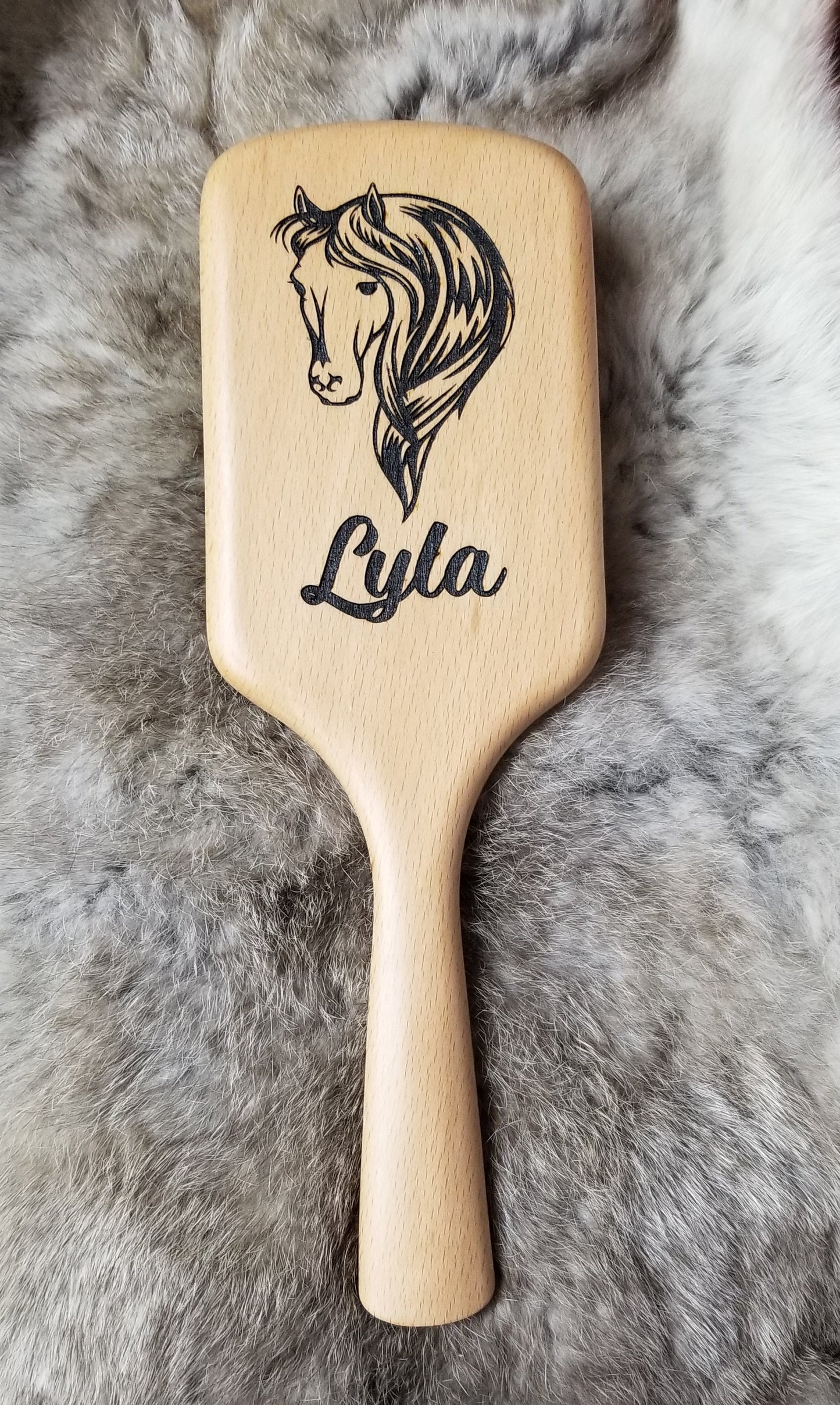 Personalized Wooden Hair Brush, Custom Engraved, Gift for Girls, Kid, Baby Shower, Mother's Day, Hairbrush for Girls, Personalized Hairbrush