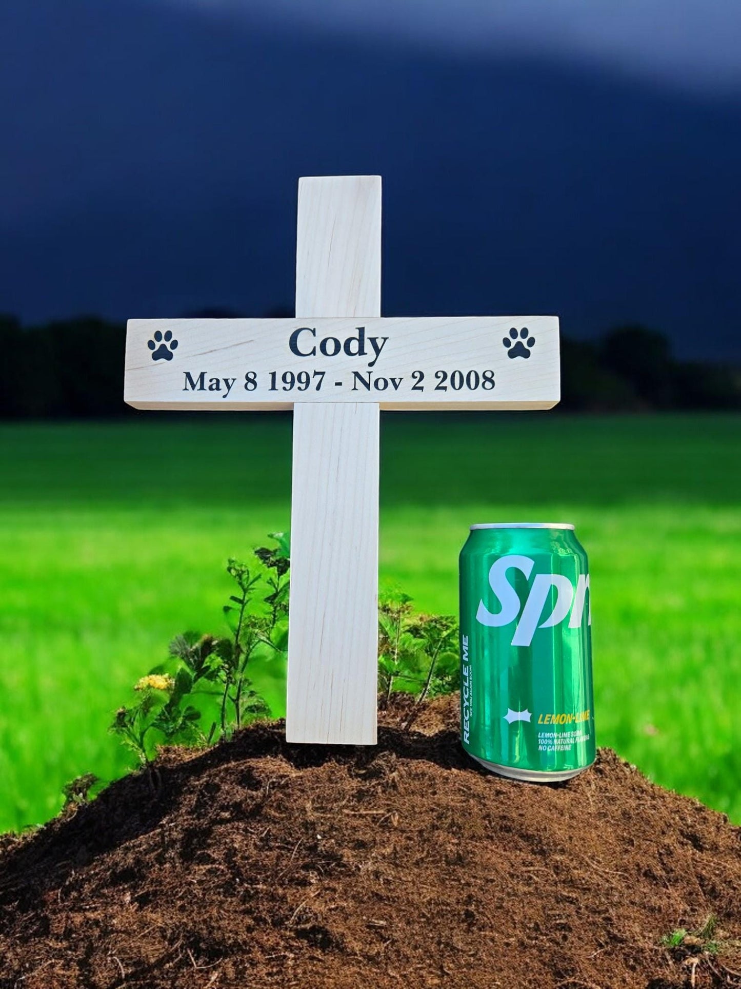 Memorial Wood Cross, Custom Personalized Wood Cross, Engraved, Temporary Grave Marker, Roadside Memorial, Pet Memorial, Remembrance Tribute