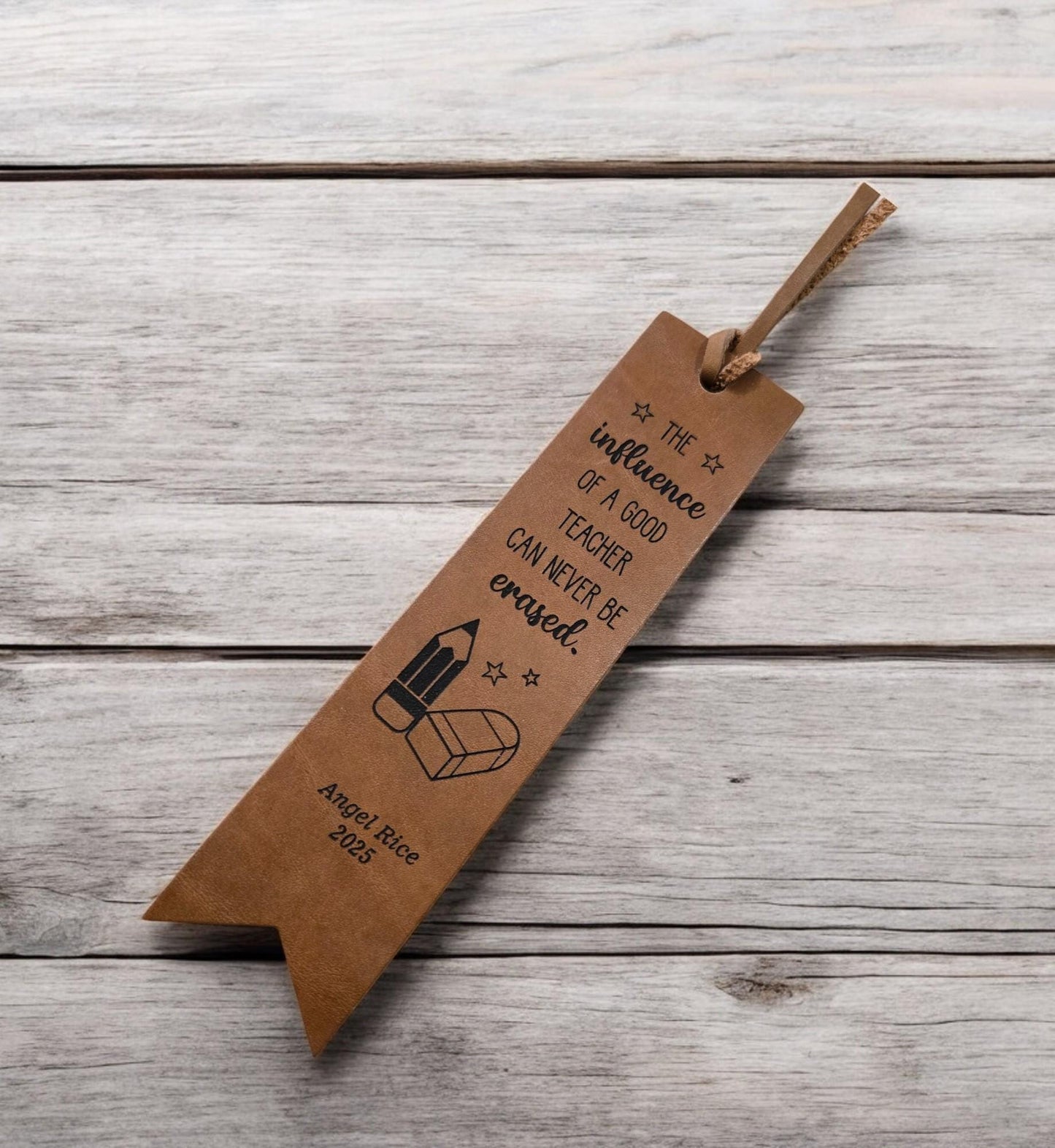 Teacher Appreciation Bookmark, Teacher Gift, Personalized Leather Bookmark, Custom Engraved Bookmark, Gift for Readers, Gift for Booklover