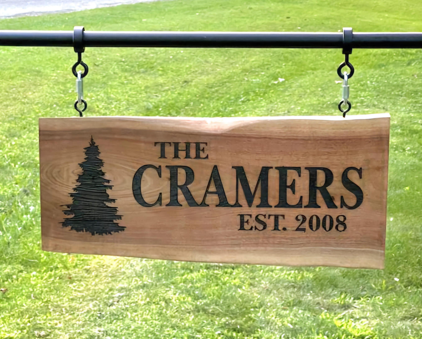 Personalized Family Name Sign, Engraved Wood Sign, Rustic Decor, Wedding Name Sign, Housewarming Gift, Wedding Gift, Custom Engraved