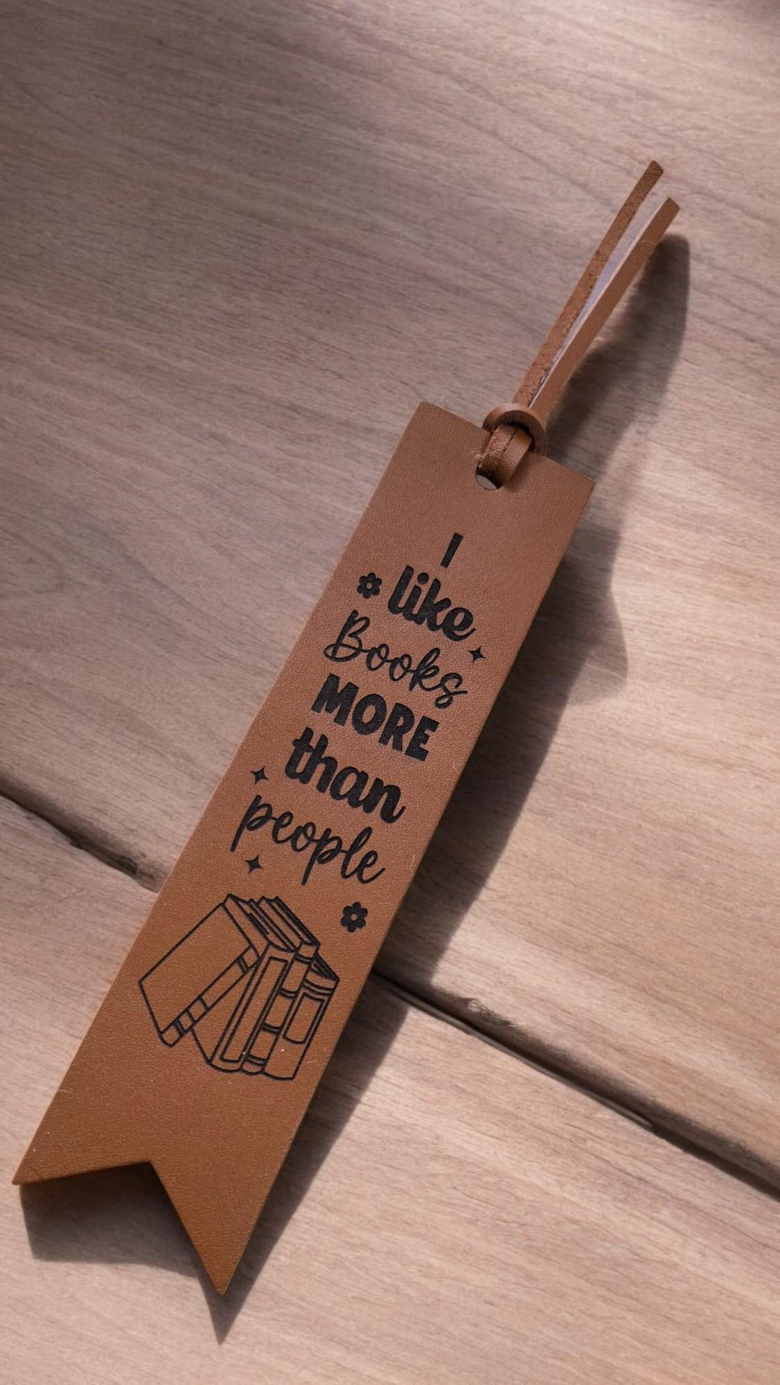 Leather Bookmark, Custom Engraved Bookmark, Gift for Reader, Inspirational Quote, Humorous Quotes, Gift for Booklover, Book Lover, Book Mark