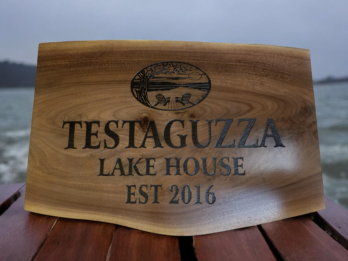 Personalized Family Name Sign, Engraved Wood Sign, Rustic Decor, Wedding Name Sign, Housewarming Gift, Wedding Gift, Custom Engraved