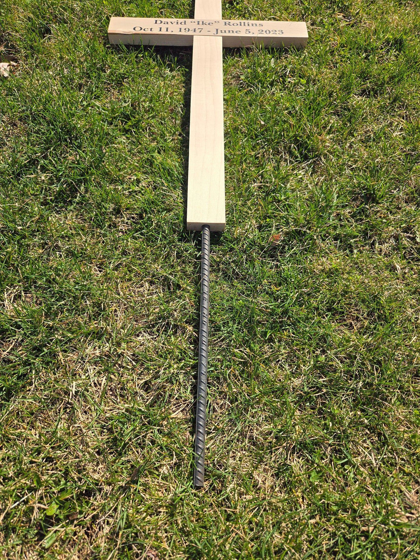 Memorial Wood Cross, Custom Personalized Wood Cross, Engraved, Temporary Grave Marker, Roadside Memorial, Pet Memorial, Remembrance Tribute