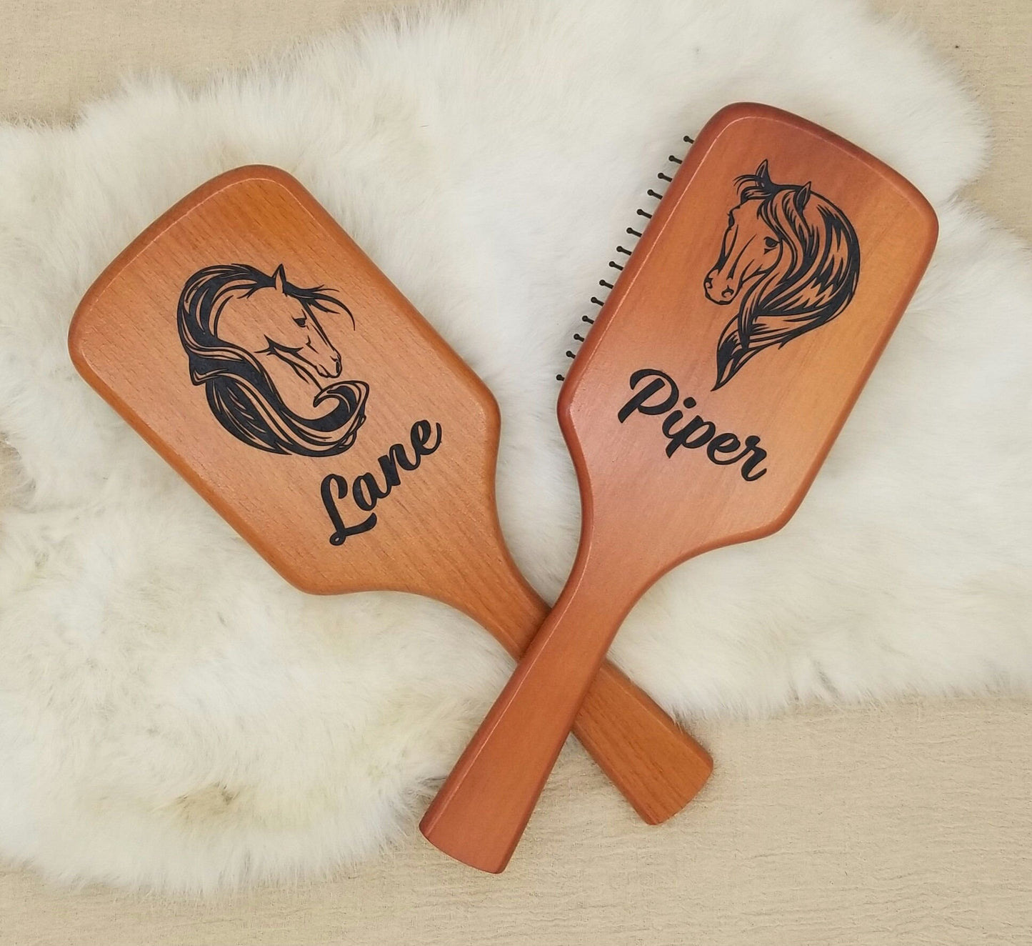 Personalized Wooden Hair Brush, Custom Engraved, Gift for Girls, Kid, Baby Shower, Mother's Day, Hairbrush for Girls, Personalized Hairbrush