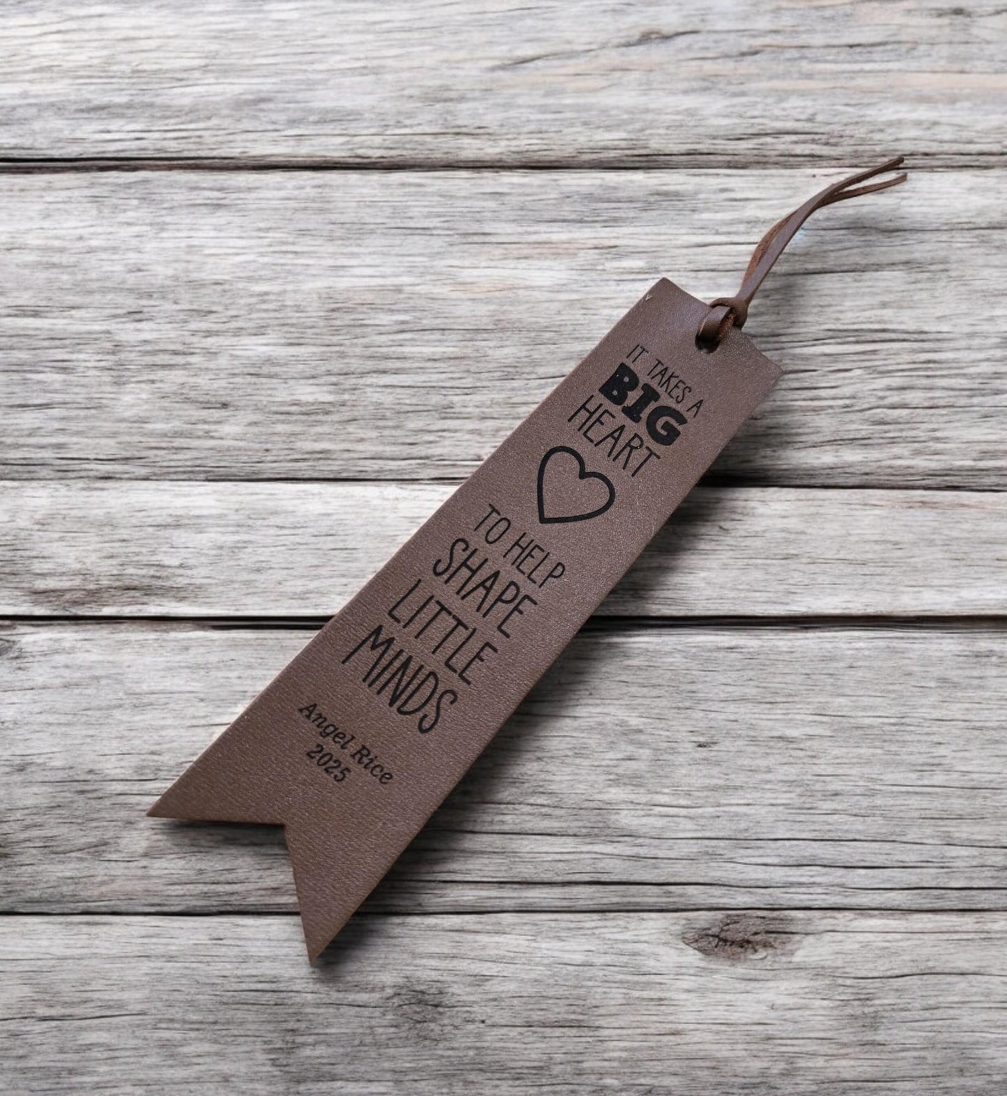 Teacher Appreciation Bookmark, Teacher Gift, Personalized Leather Bookmark, Custom Engraved Bookmark, Gift for Readers, Gift for Booklover