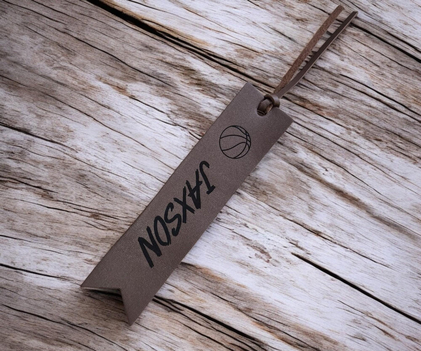 Personalized Leather Name Bookmark, Custom Engraved Leather Bookmark, Gift for Booklover, Grandchild Birthday Gift, Book Reading Enthusiast
