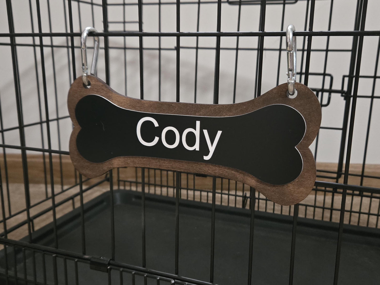 Dog Name Sign, Kennel Name Plate, Dog Crate Name Plaque, Dog Lover Gift, Custom Dog Bone Gift, Wooden Dog Name Sign, Personalized Puppy Sign