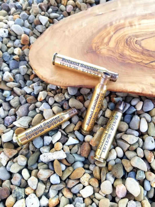 Engrave Military Veteran Funeral Brass Casing, Personalized Military Service Honors, 21 Gun Salute, Memorial, Casing Can Be Supplied By You
