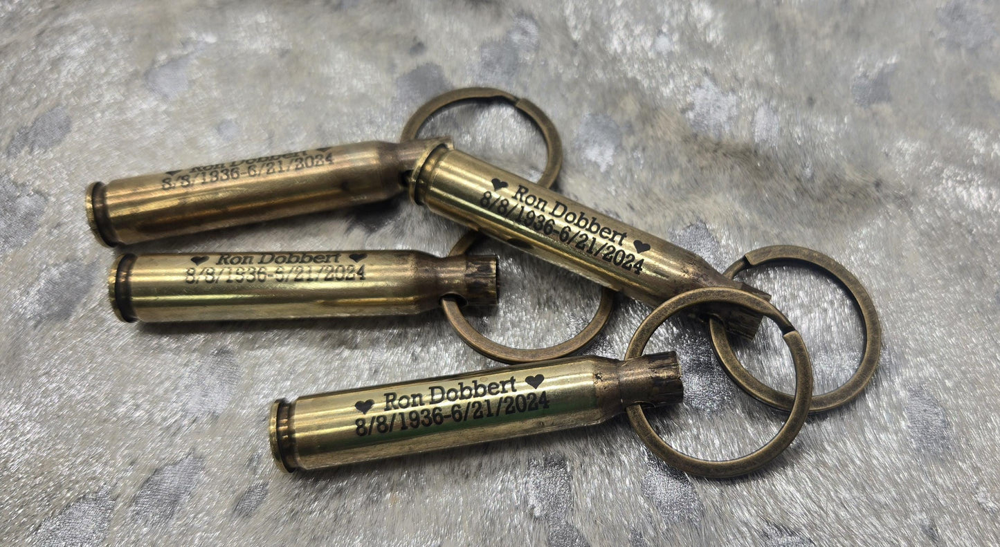 Engrave Military Veteran Funeral Brass Casing, Personalized Military Service Honors, 21 Gun Salute, Memorial, Casing Can Be Supplied By You
