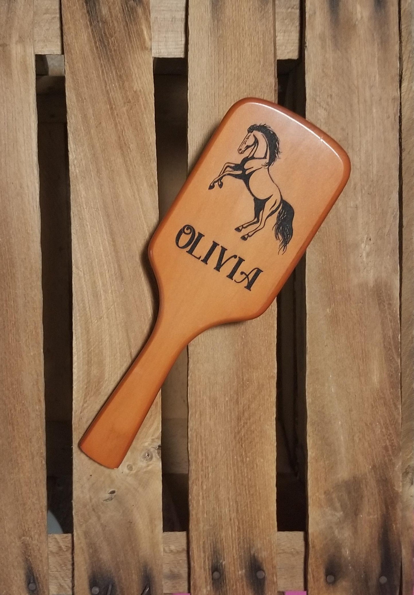 Personalized Wooden Hair Brush, Custom Engraved, Gift for Girls, Kid, Baby Shower, Mother's Day, Hairbrush for Girls, Personalized Hairbrush