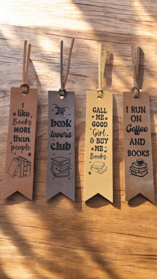 Leather Bookmark, Custom Engraved Bookmark, Gift for Reader, Inspirational Quote, Humorous Quotes, Gift for Booklover, Book Lover, Book Mark