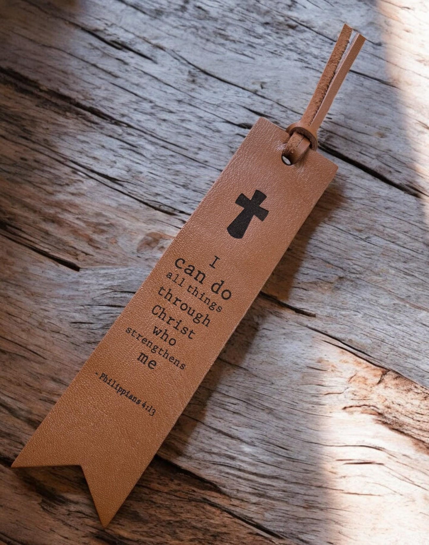 Personalized Bible Verse Bookmark, Custom Engraved Leather Bookmark, Bible Study Religious Gifts, Scripture Book Mark, Gift for Booklover