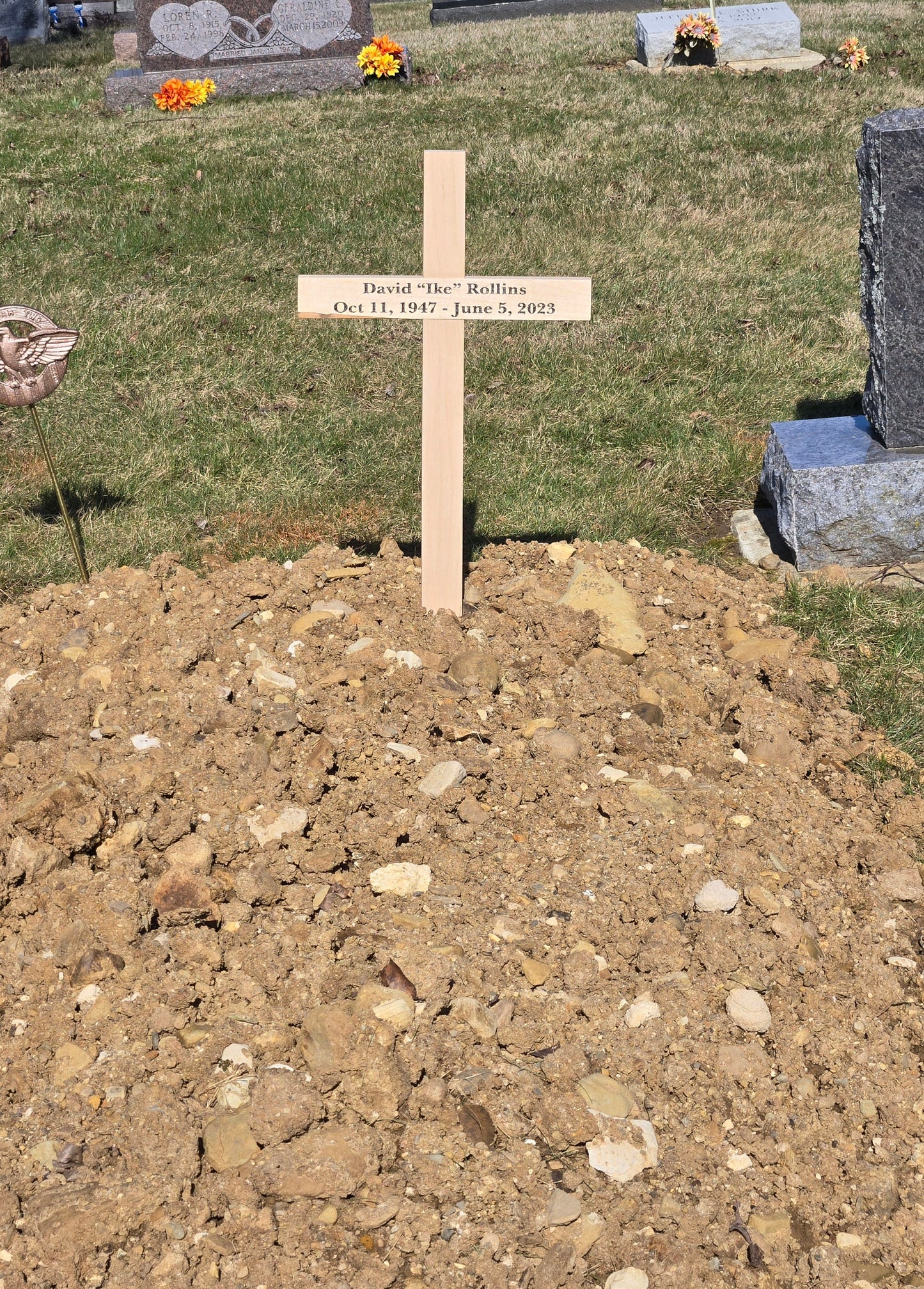 Memorial Wood Cross, Custom Personalized Wood Cross, Engraved, Temporary Grave Marker, Roadside Memorial, Pet Memorial, Remembrance Tribute