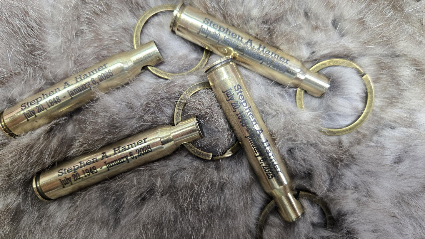 Engrave Military Veteran Funeral Brass Casing, Personalized Military Service Honors, 21 Gun Salute, Memorial, Casing Can Be Supplied By You