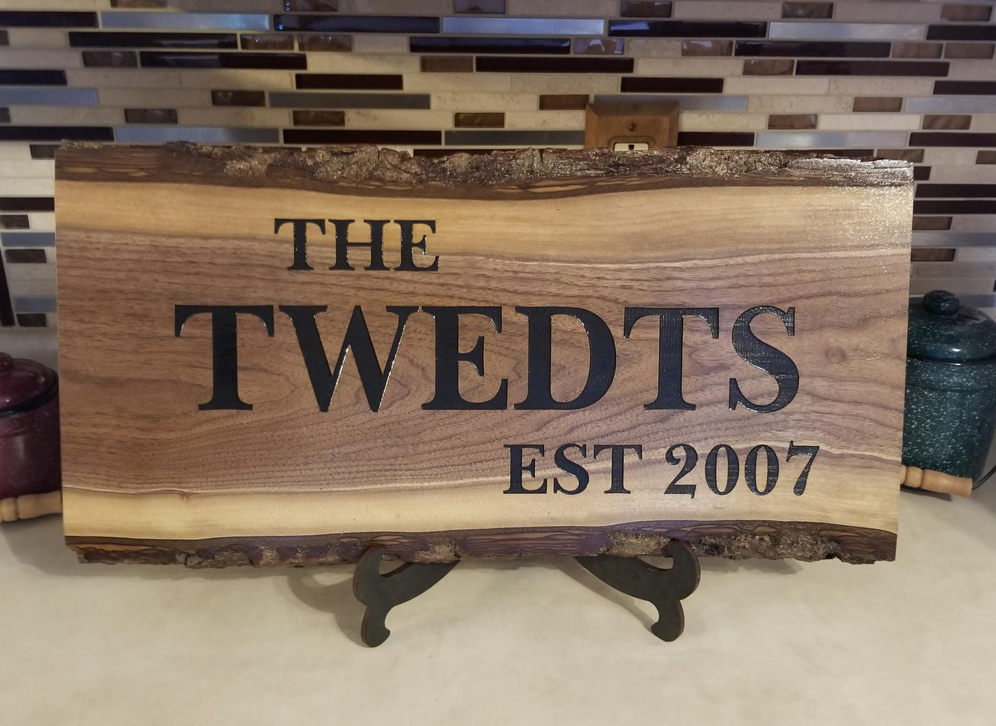 Personalized Last Name Established Sign Family Name Sign Wooden Sign Custom Wood Sign Anniversary Couple Gift Personalized Sign Wedding Gift
