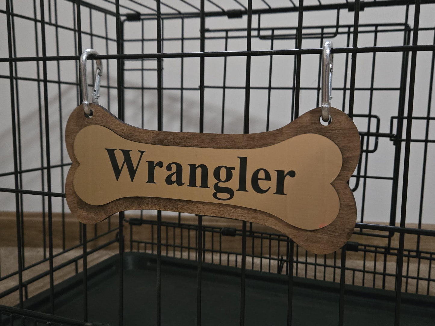 Dog Name Sign, Kennel Name Plate, Dog Crate Name Plaque, Dog Lover Gift, Custom Dog Bone Gift, Wooden Dog Name Sign, Personalized Puppy Sign