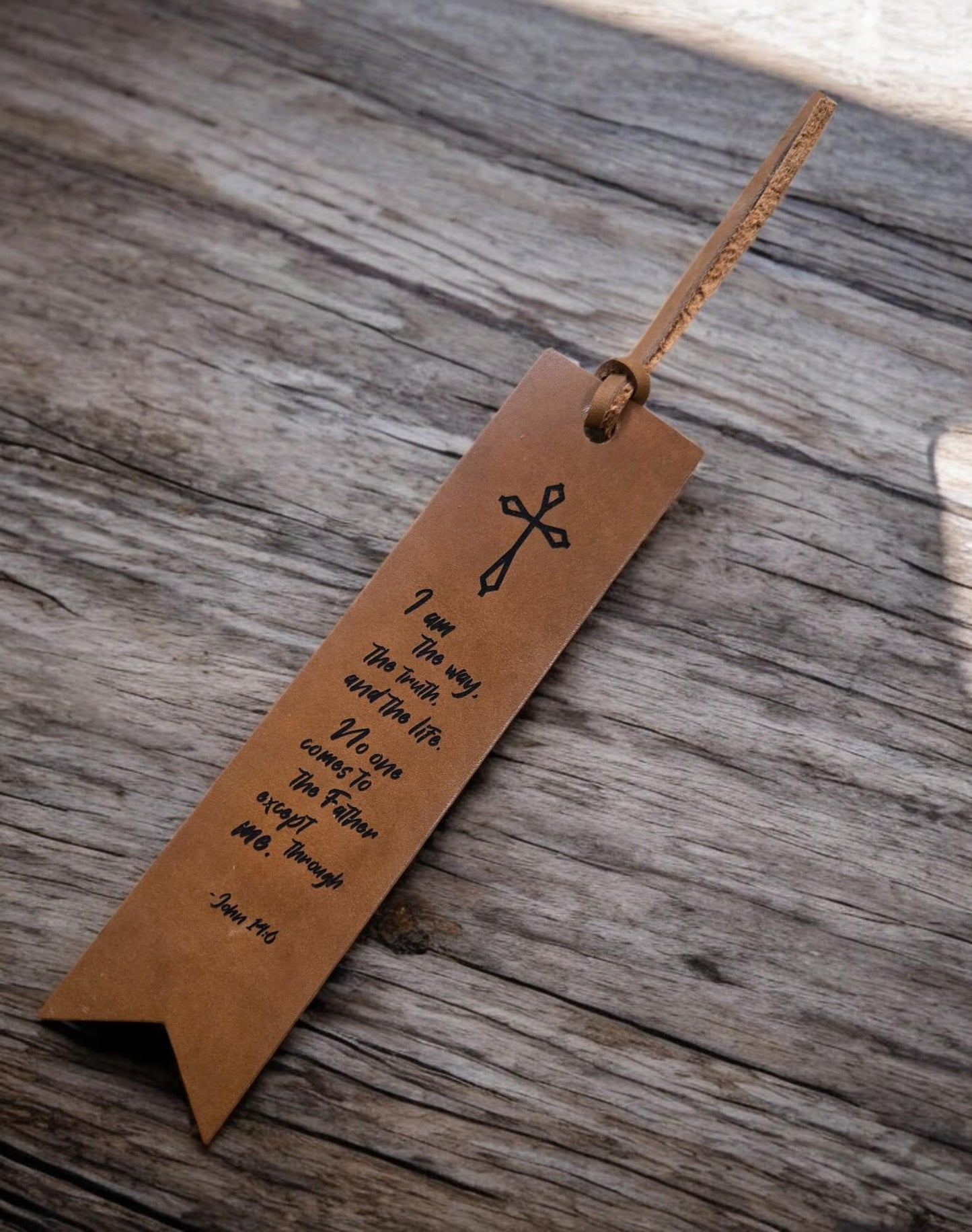 Personalized Bible Verse Bookmark, Custom Engraved Leather Bookmark, Bible Study Religious Gifts, Scripture Book Mark, Gift for Booklover