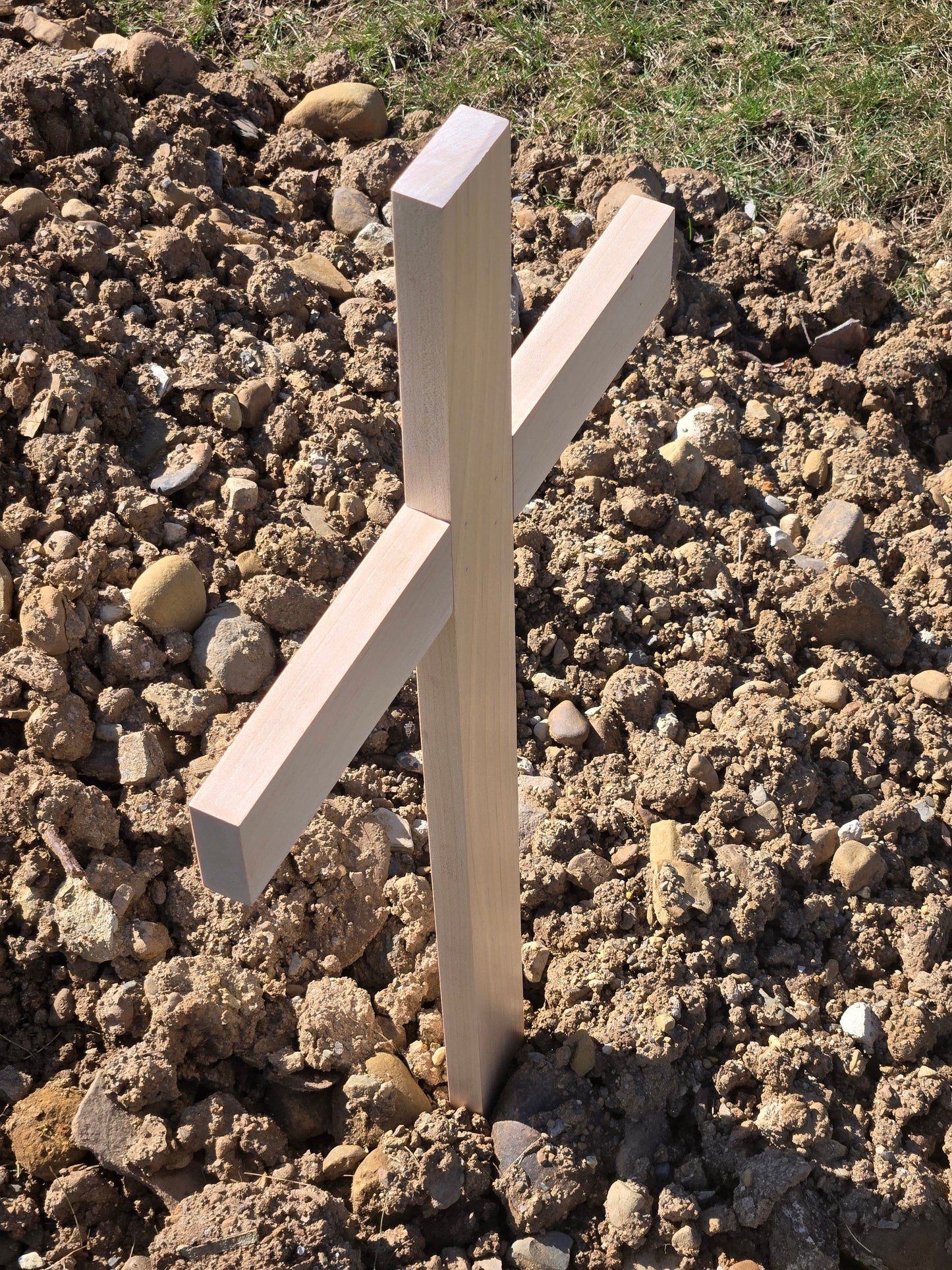 Memorial Wood Cross, Custom Personalized Wood Cross, Engraved, Temporary Grave Marker, Roadside Memorial, Pet Memorial, Remembrance Tribute