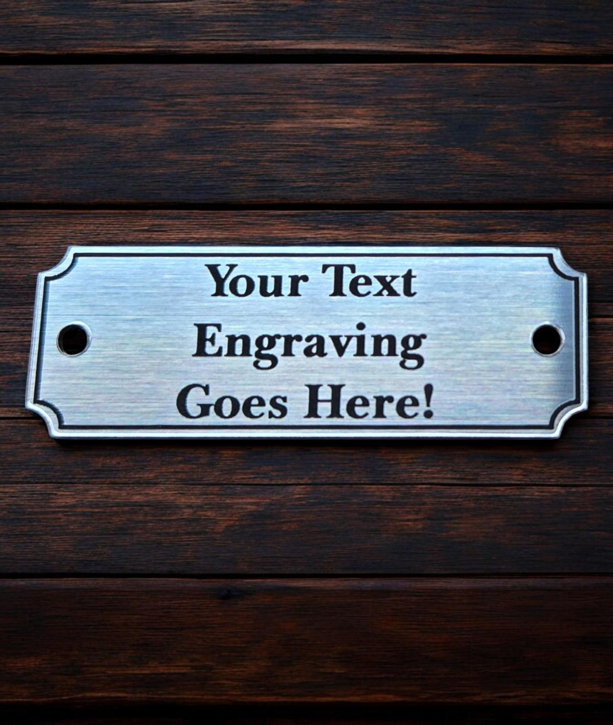 Personalized Custom Engraved Acrylic, Brass look, Plastic Name Plate ...