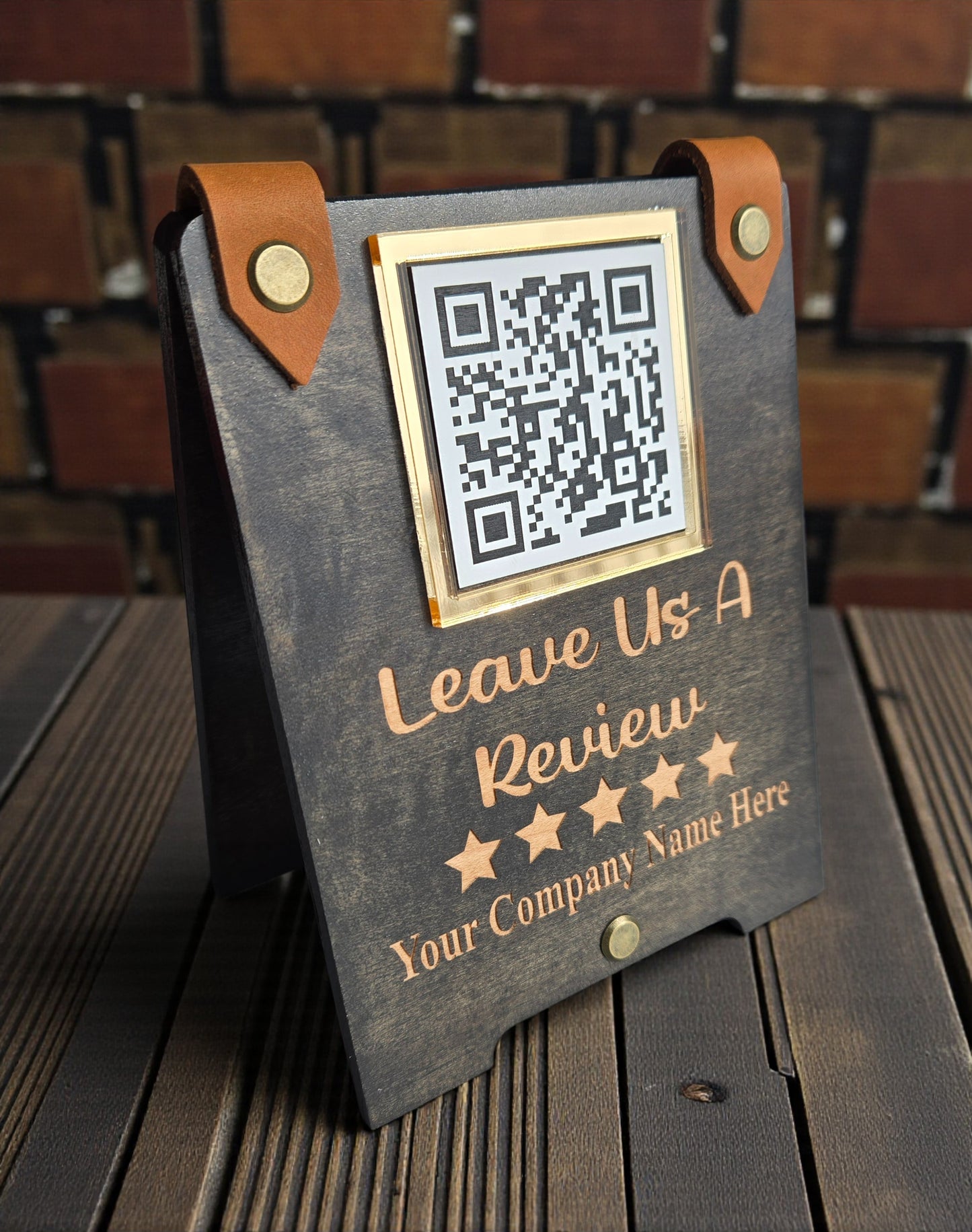 QR Code Business Sign, Social Media, Payment & Google Review Display, Small Business Counter Sign, Scan To Pay